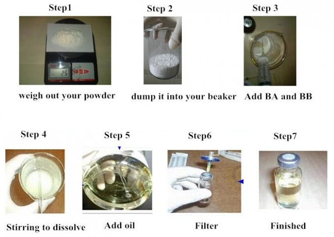 Convert Steroid Powder into Liquid